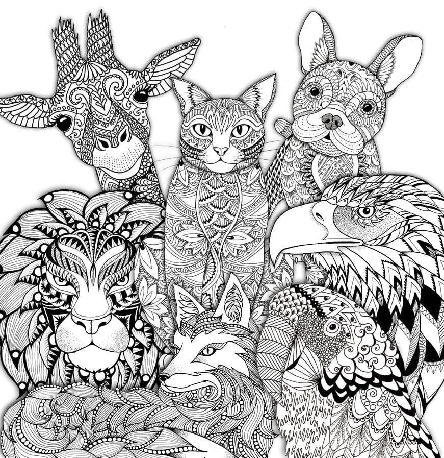Dibujos de Animales para Adultos para Colorear
