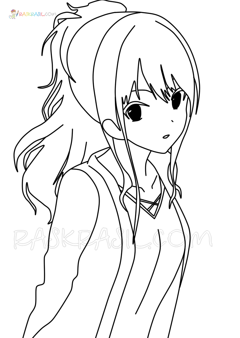 Best Anime Girl Coloring Pages PDF  Coloringfoldercom