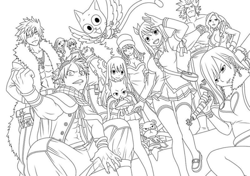 Anime Coloring Pages for Adults