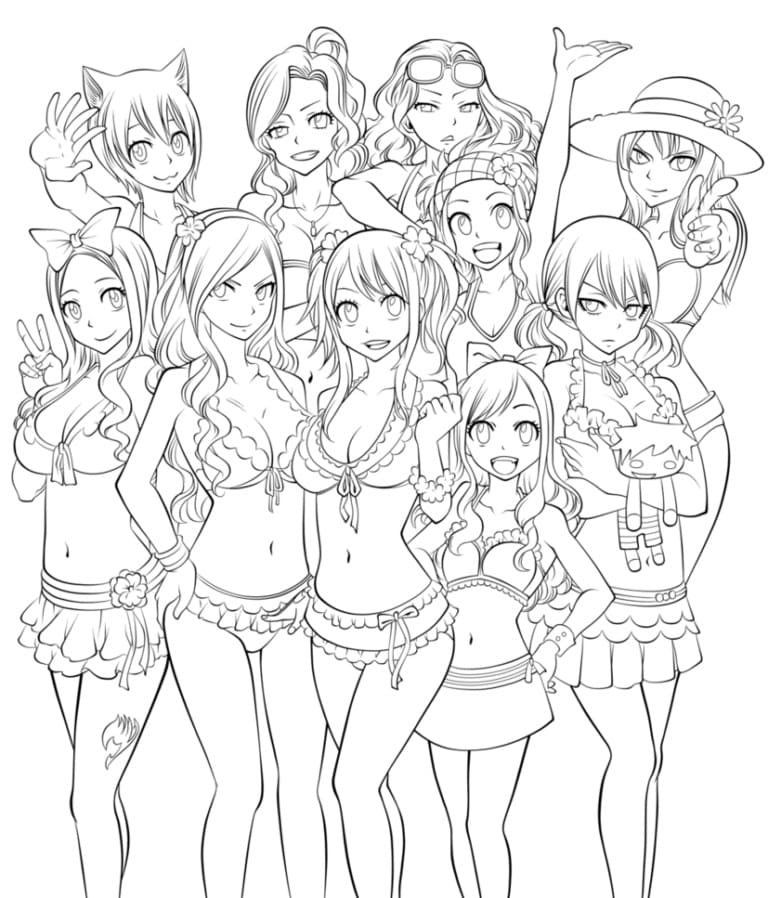 Anime Coloring Pages for Adults | 100 Pictures Free Printable