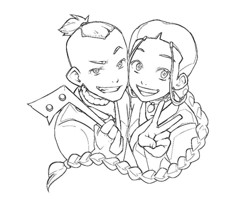 Dibujos de Avatar: la leyenda de Aang para Colorear