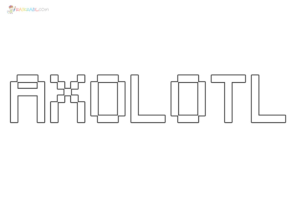 Ausmalbilder Axolotl Minecraft | Malvorlagen zum Ausdrucken