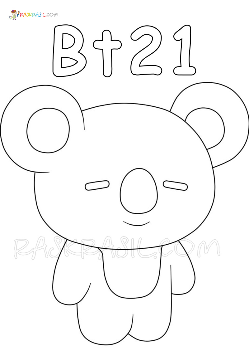 Desenhos de BT21 para colorir - 25 imagens para impressão gratuita