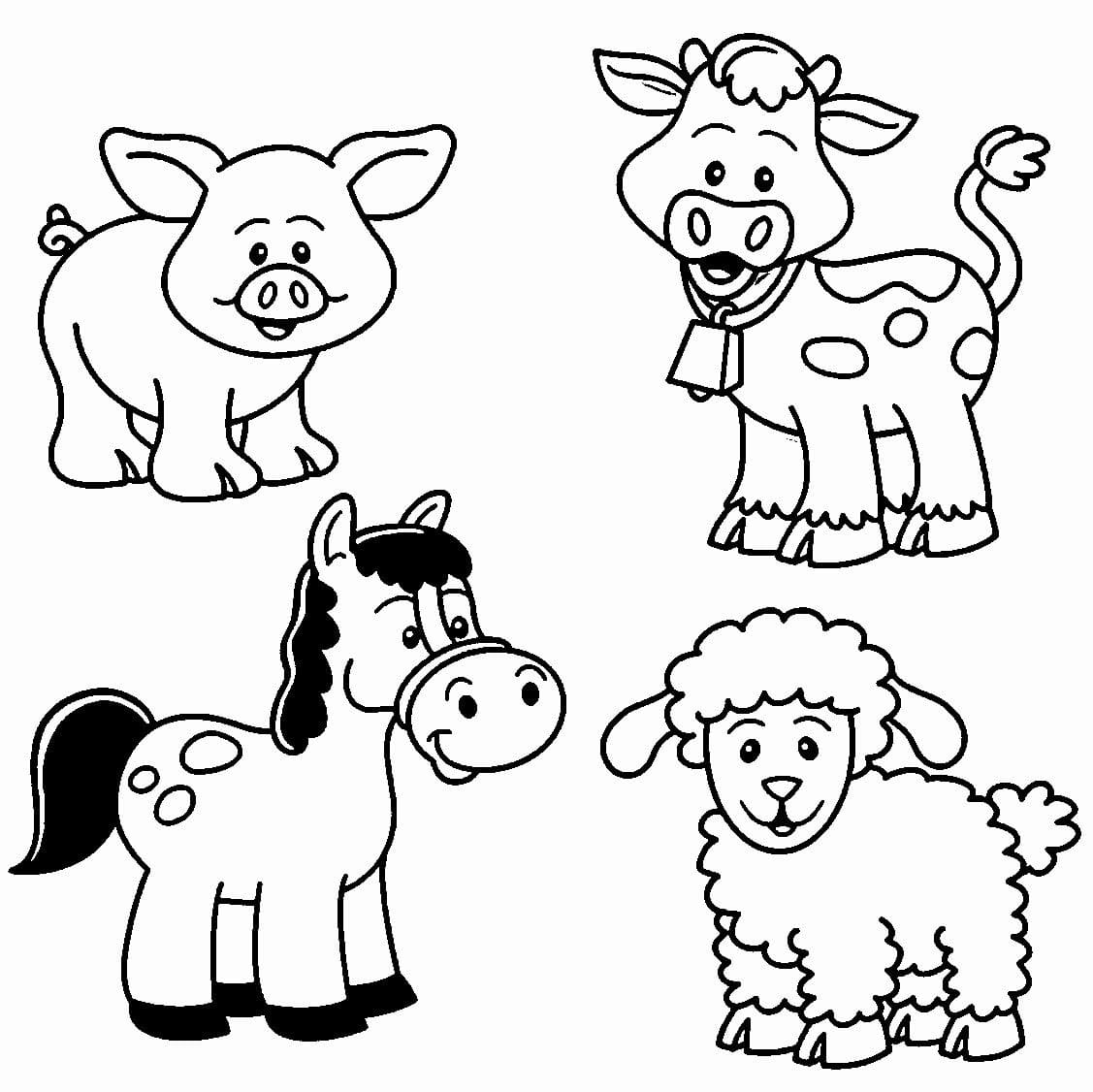 Desenhos de Animais Bebês para Colorir