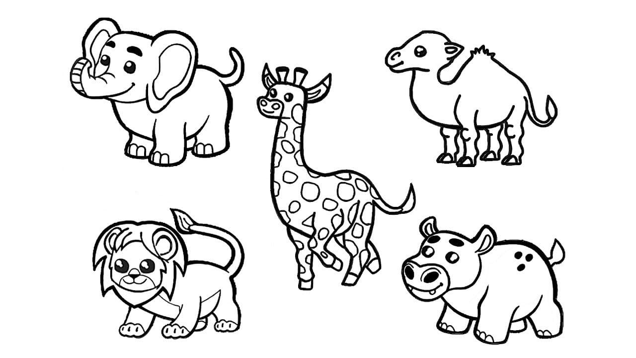 Dibujos de Animales Bebés para Colorear