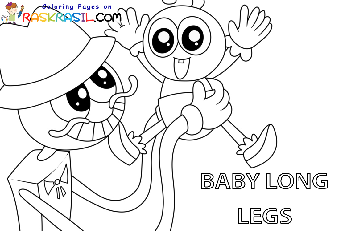 Coloriage Baby Long Legs Poppy Playtime à imprimer