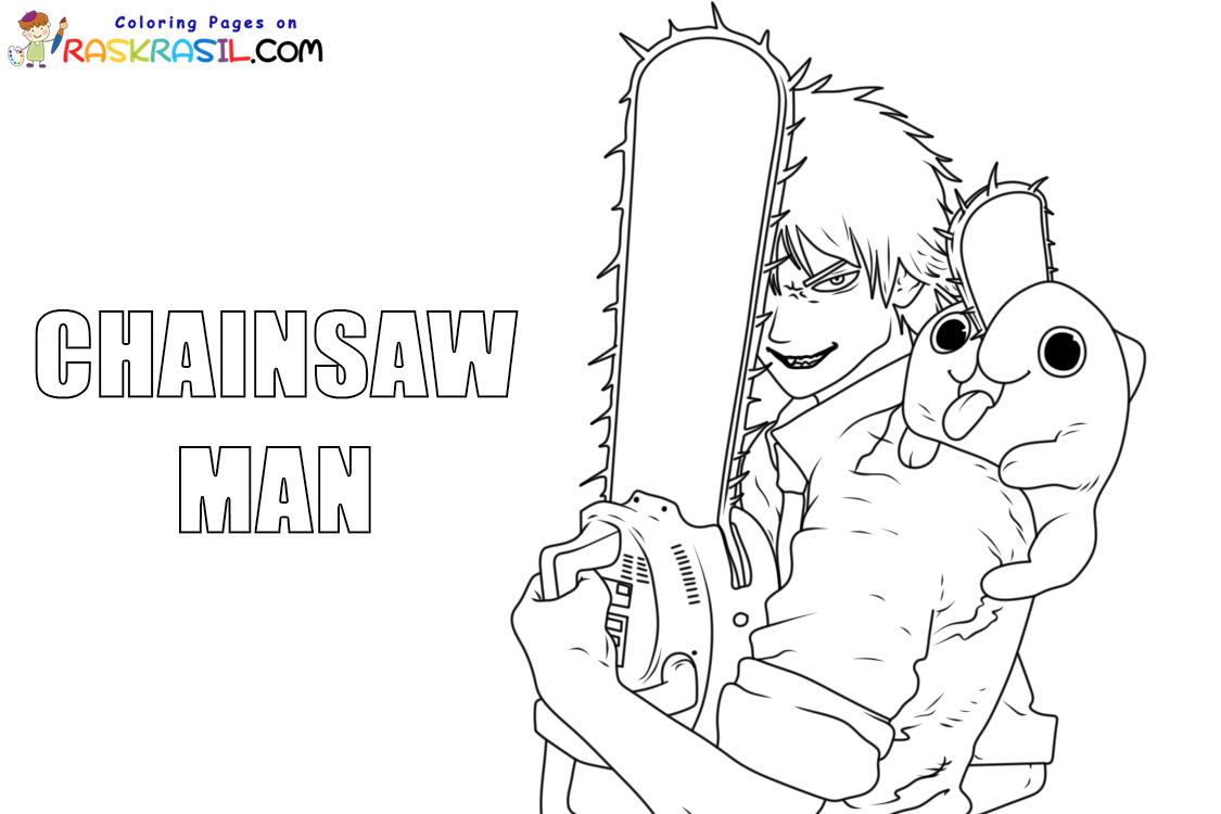 Dibujos de Chainsaw Man para Colorear - Nuevas imágenes para imprimir gratis