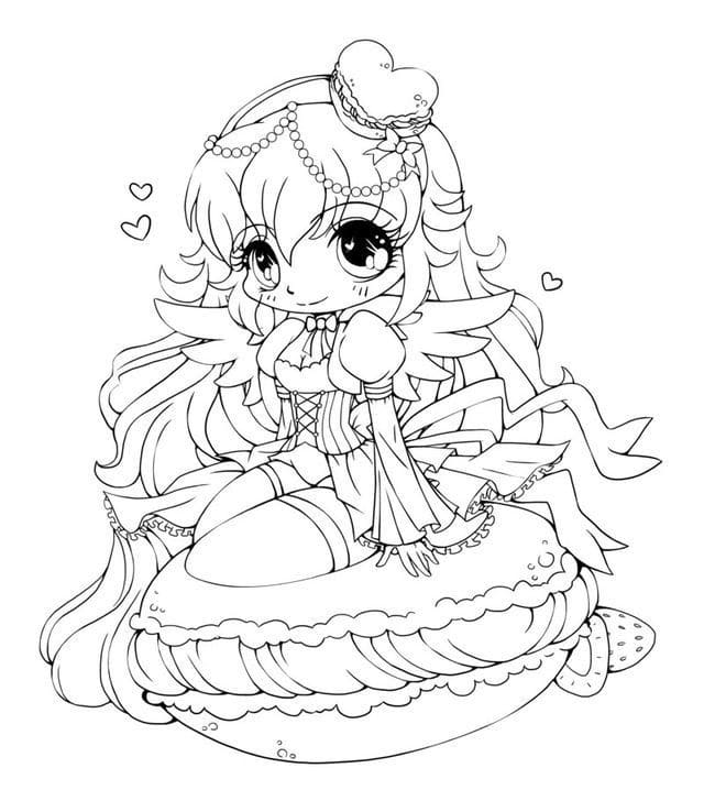 Chibi Coloring Pages 15906867 Vector Art at Vecteezy