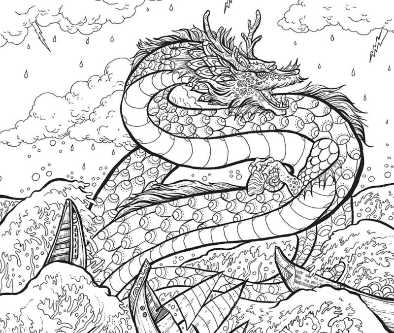 Dibujos de Dragones Chinos para Colorear - 100 imágenes para imprimir