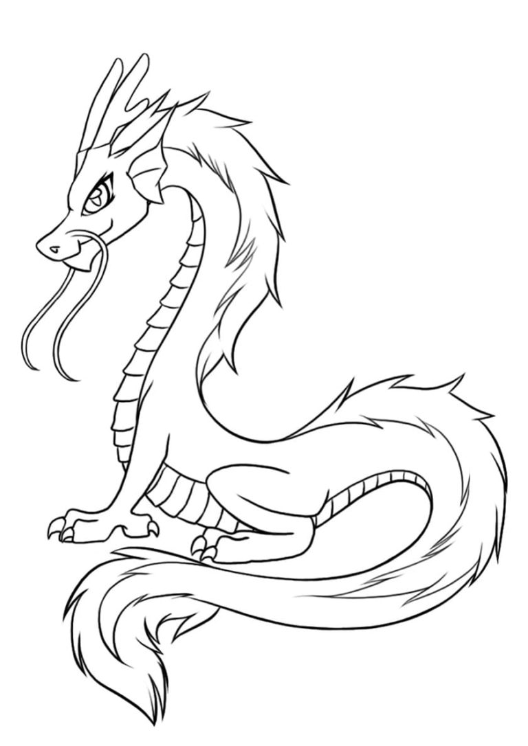 Dibujos de Dragones Chinos para Colorear - 100 imágenes para imprimir