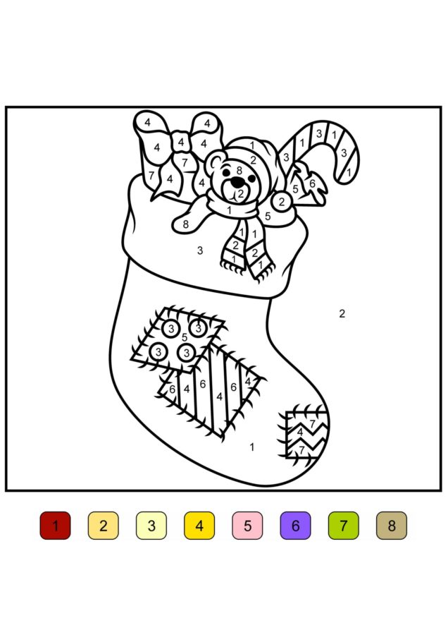Dibujos de Navidad Faciles para Colorear - 80 imágenes para imprimir