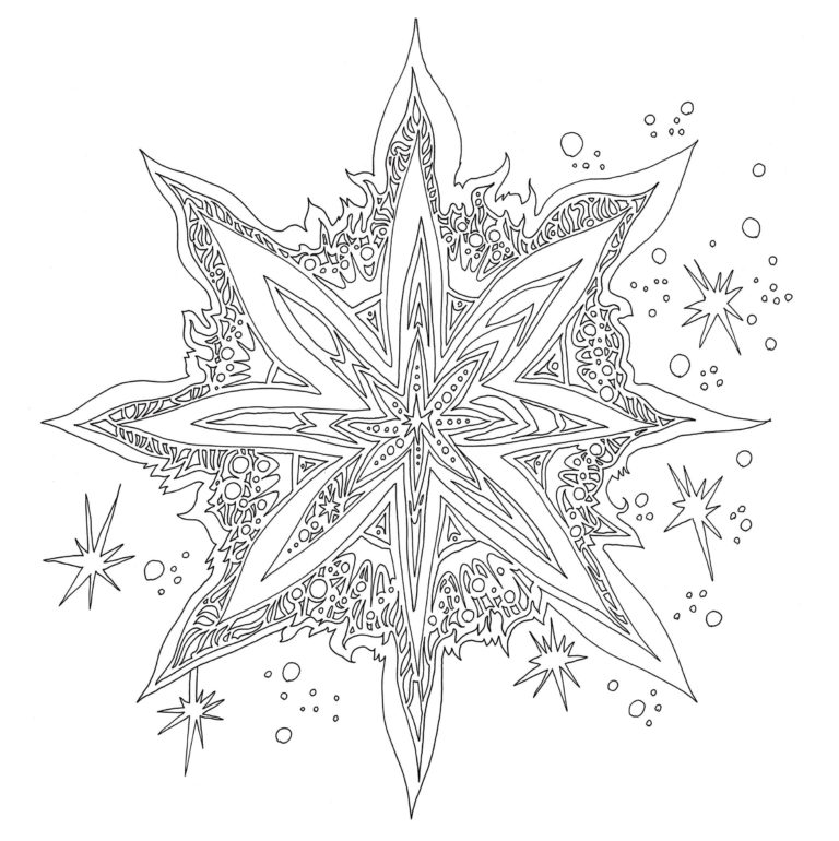 Christmas Star Coloring Pages | 40 Pictures Free Printable