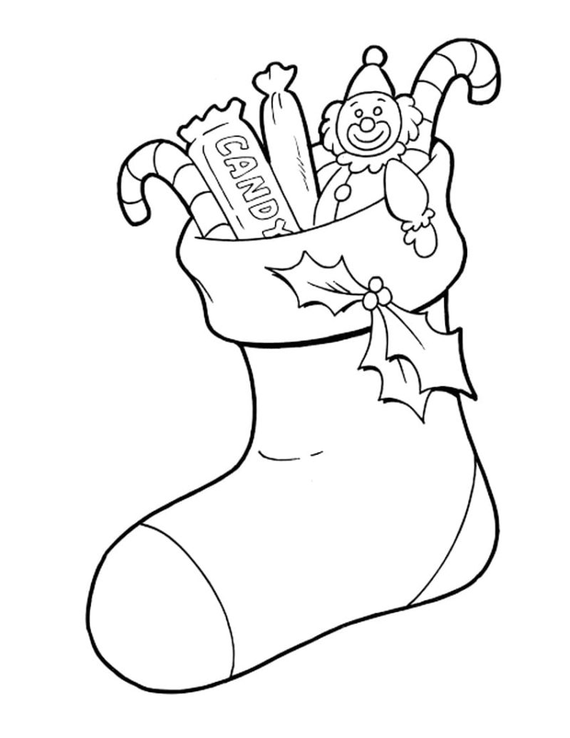 Christmas Stockings Coloring Pages | 100 Pictures Free Printable