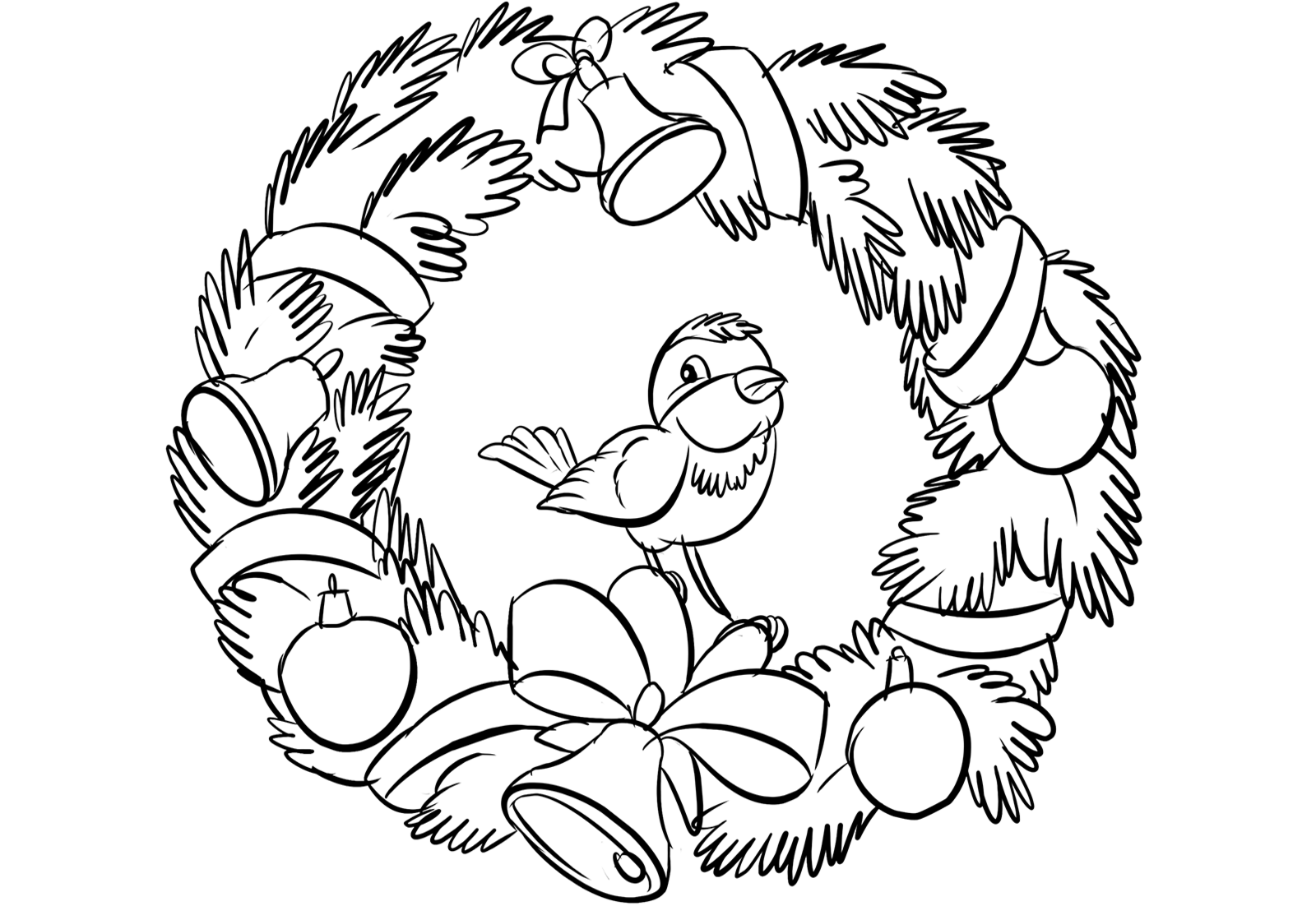 Raskrasil.com-Coloring-Pages-Christmas-Wreath-Logo