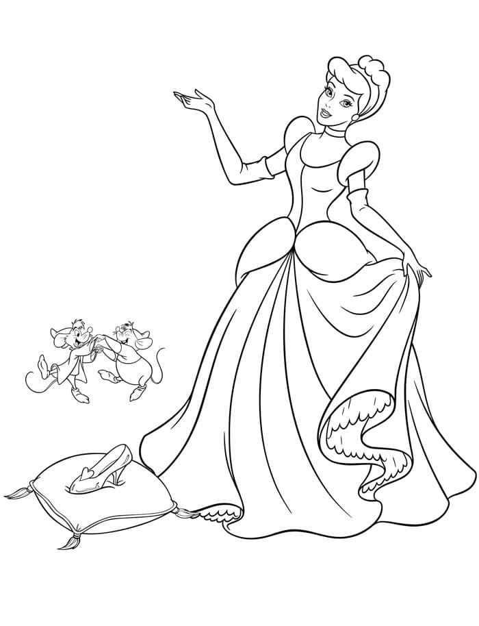 Desenhos do Cinderela para colorir - 100 imagens para impressão gratuita