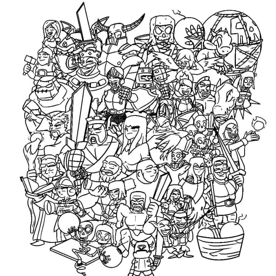 Clash Of Clans Coloring Pages | 100 Pictures Free Printable