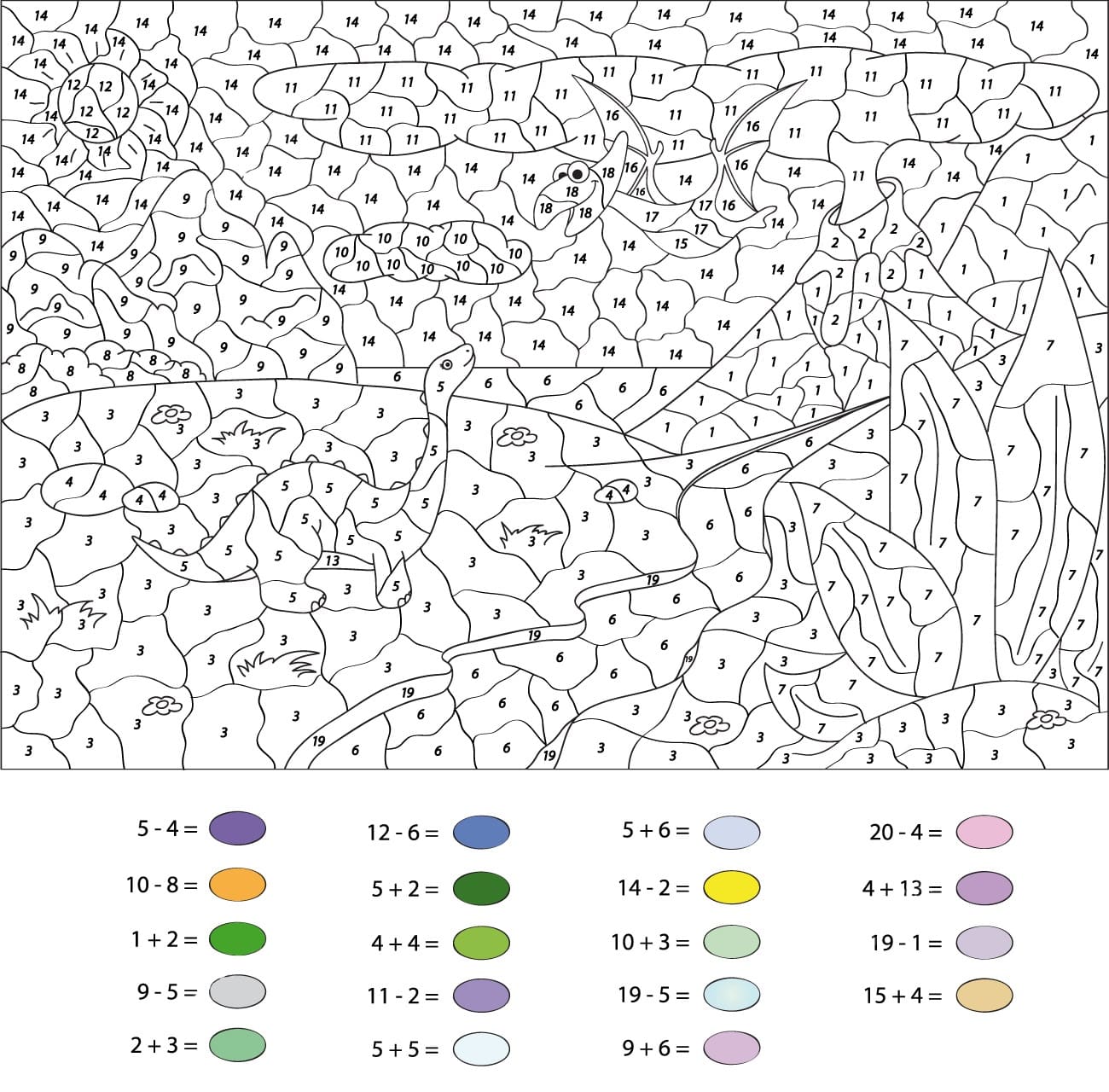 Desenhos de Colorir com Números para Adultos