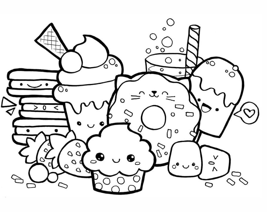 dessert coloring pages