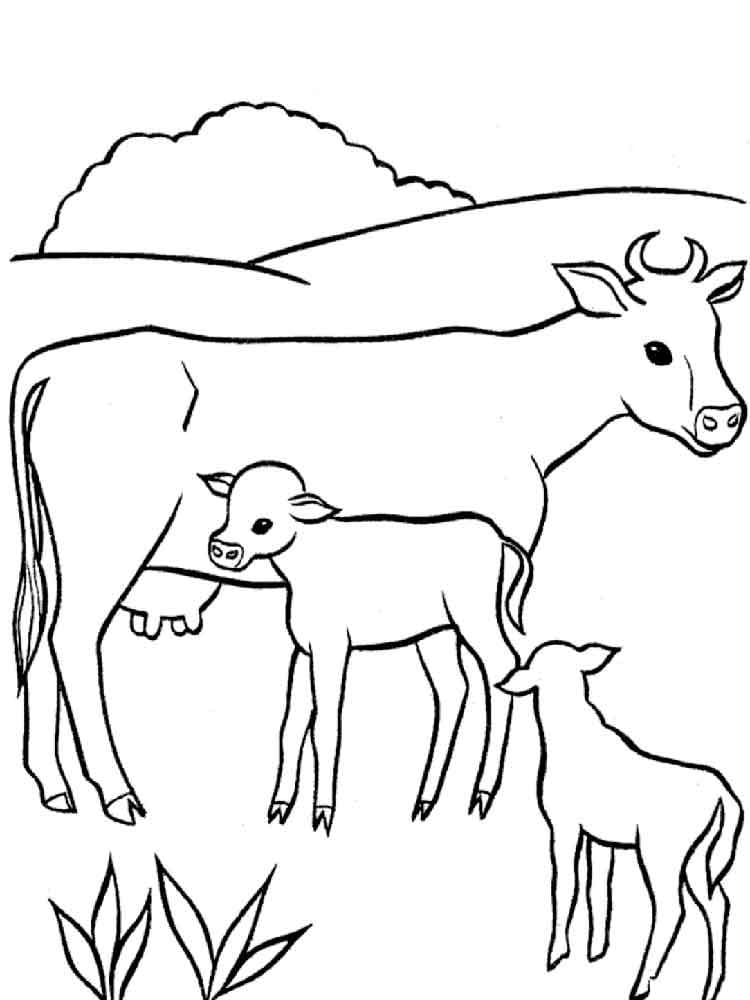 Kolorowanki Krowa | Darmowe Malowanki do wydruku