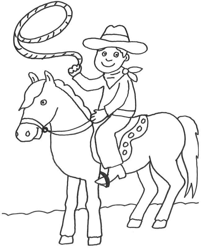 Coloriage Cowboy - 100 pages à colorier à imprimer gratuits