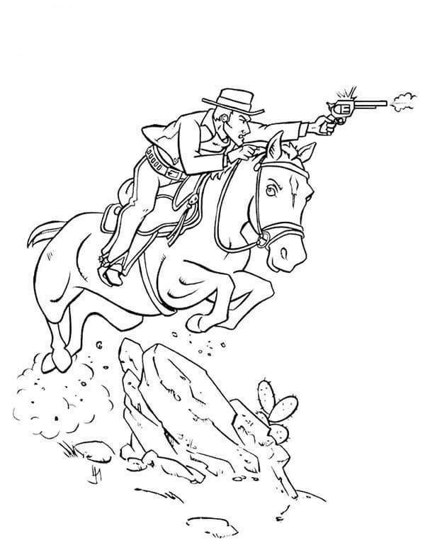 Dibujos de Cowboy para Colorear