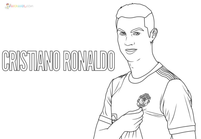 Coloriage Cristiano Ronaldo à imprimer