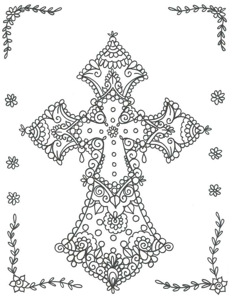 Cross Coloring Pages | 100 Pictures Free Printable