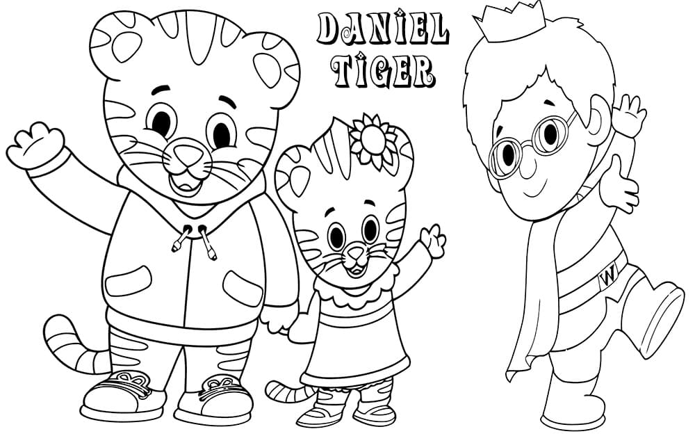Coloriage Daniel Tiger - 40 images à imprimer gratuits