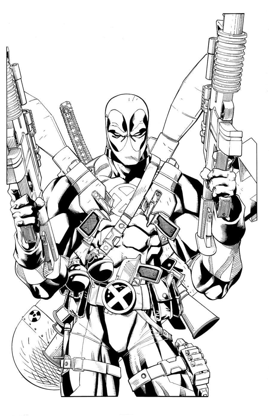 Desenhos de Deadpool para Colorir - 110 imagens para impressão gratuita
