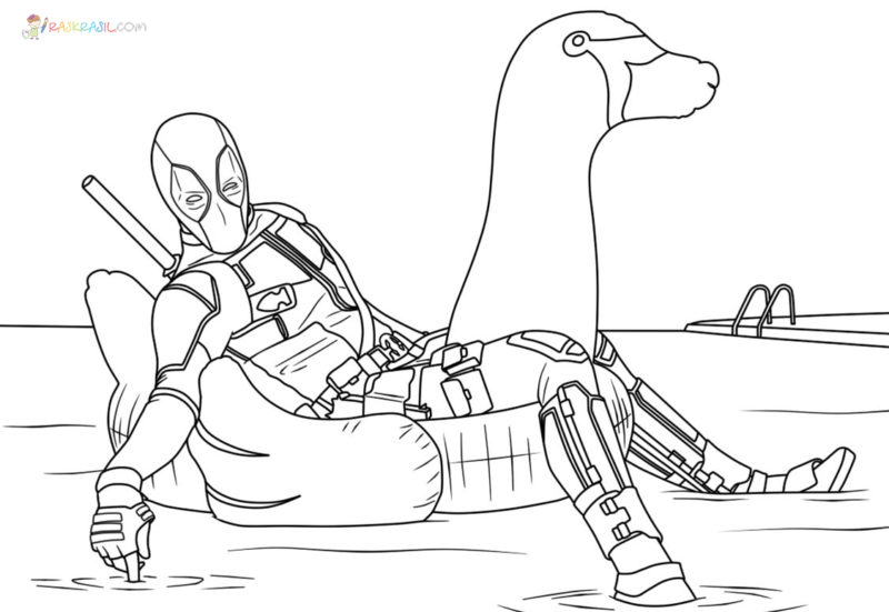 Coloriage Deadpool à imprimer