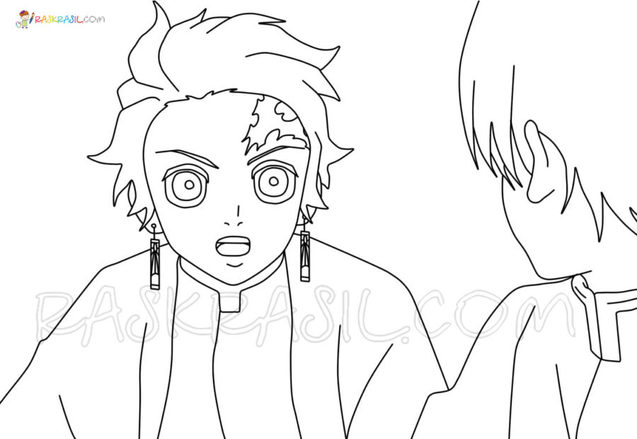 Coloriage Demon Slayer à imprimer
