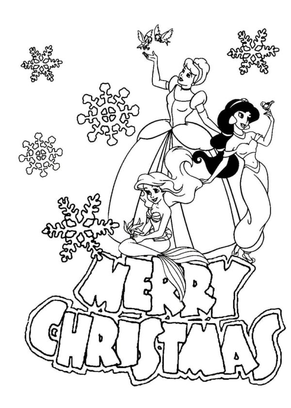 Desenhos de Natal Disney para Colorir
