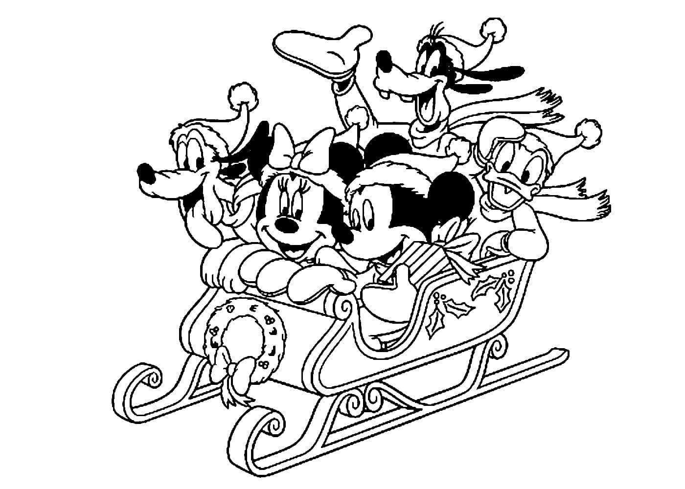 Disney Christmas Printable Colouring Pages