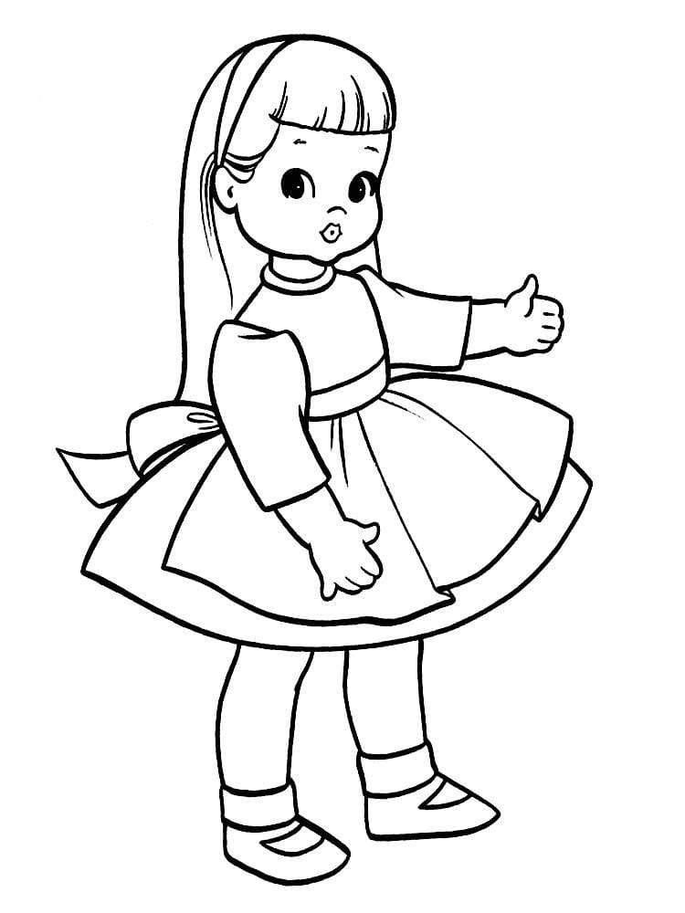 Disegni Di Bambole Da Colorare