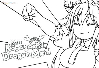 Miss Kobayashi's Dragon Maid Coloring Pages | Free Printable
