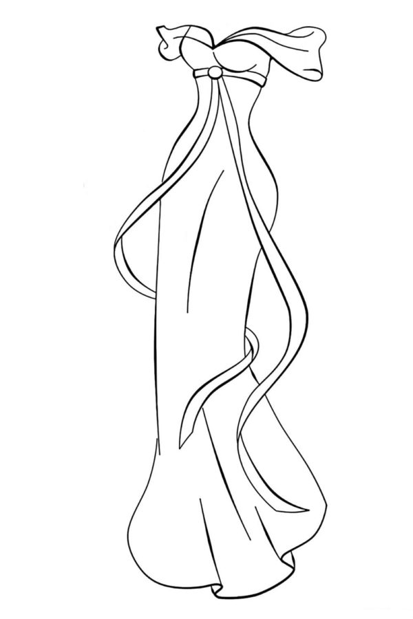 10 Princess Dress Outline Coloring Page Graphic by Creative king · Creative  Fabrica