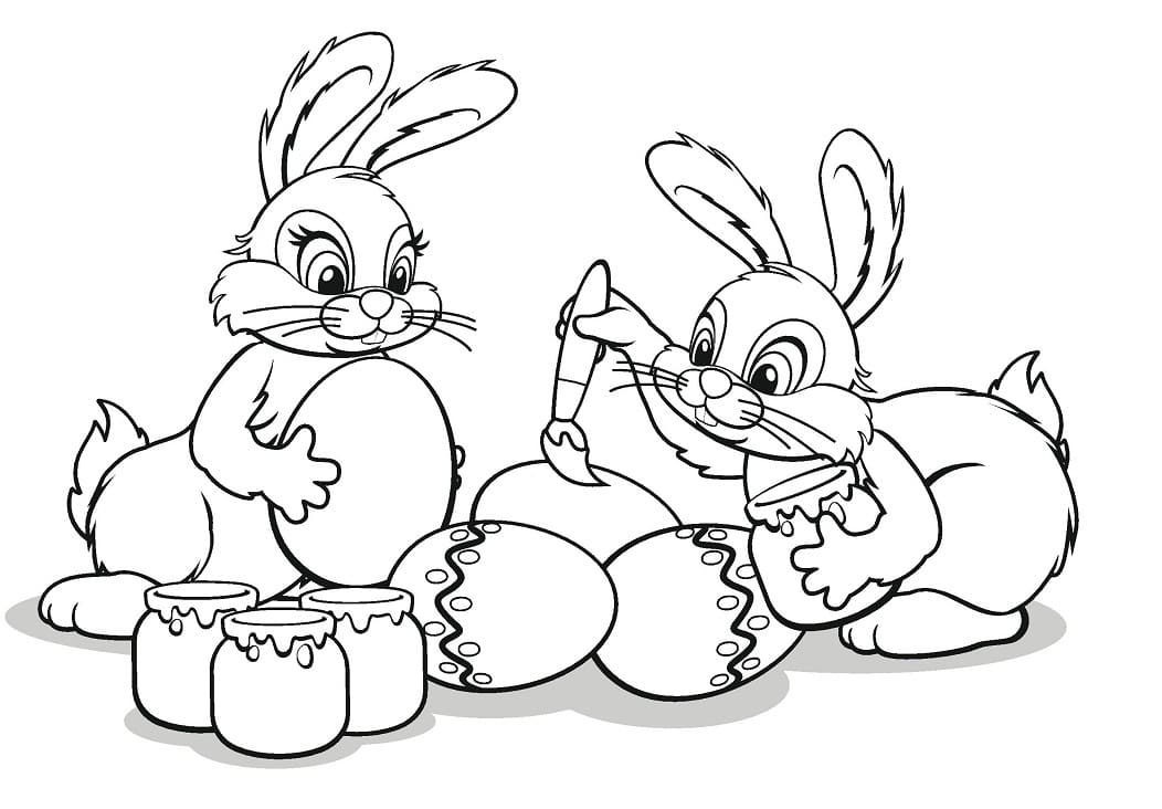 Easter Bunny Coloring Pages | 100 images Free Printable