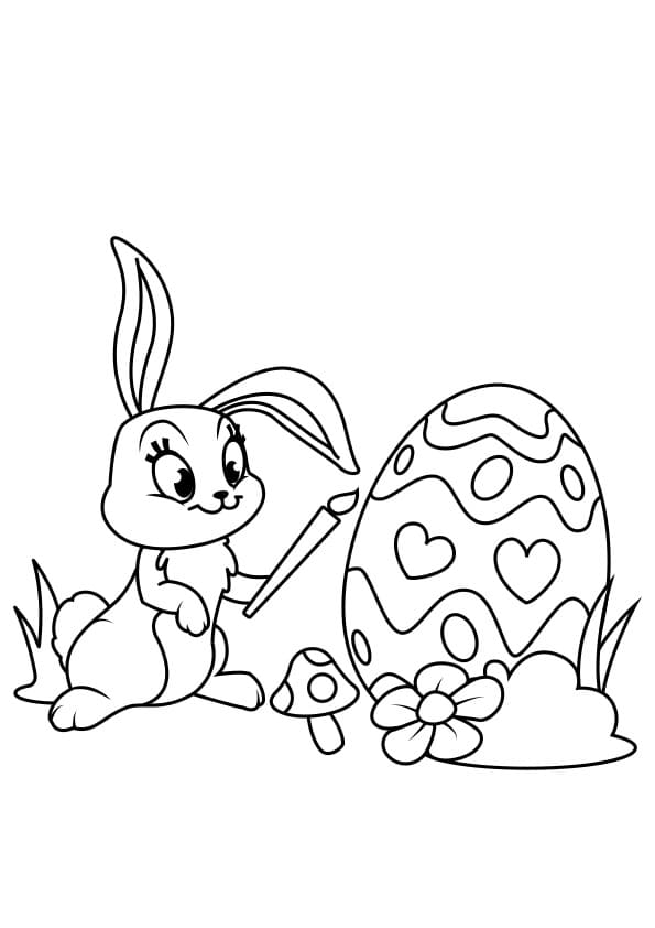 Easter Bunny Coloring Pages | 100 images Free Printable