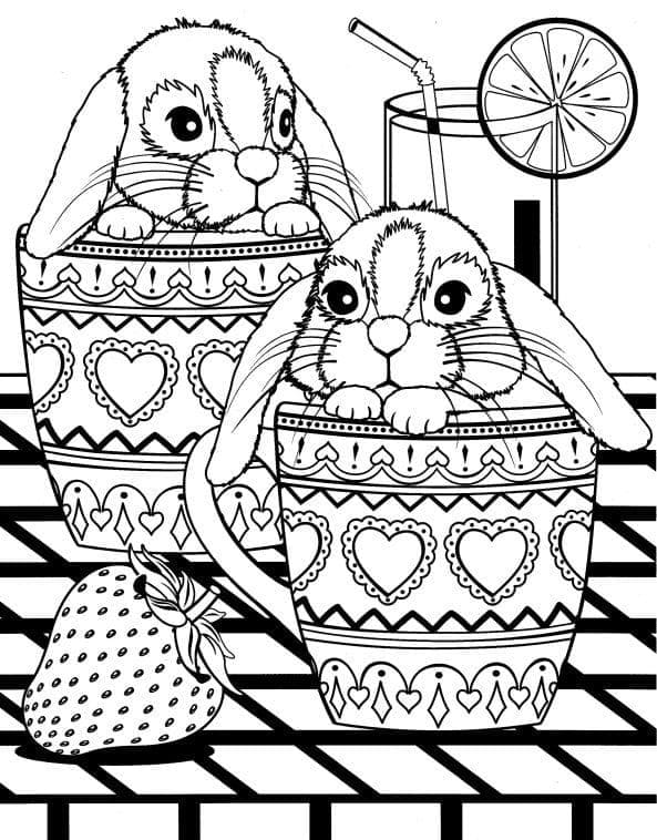 Раскраски Пасхальный Кролик - Распечатать бесплатно