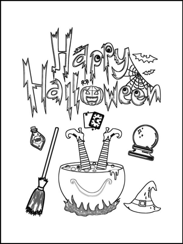 Kolorowanki Halloween dla Dzieci | Darmowe Malowanki do wydruku