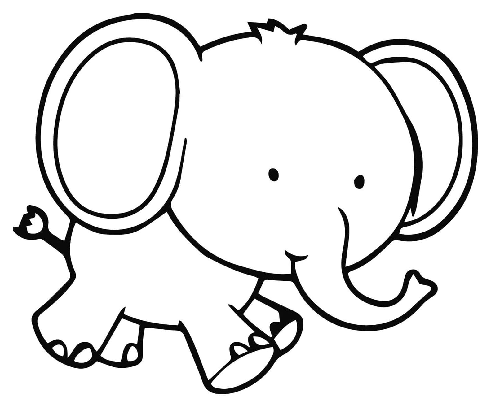 Coloriage Elephant Imprimer