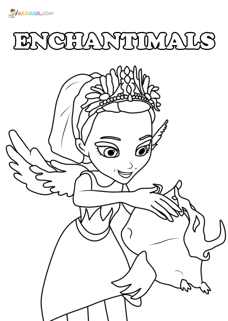 Royal Enchantimals Coloring Pages 2025 