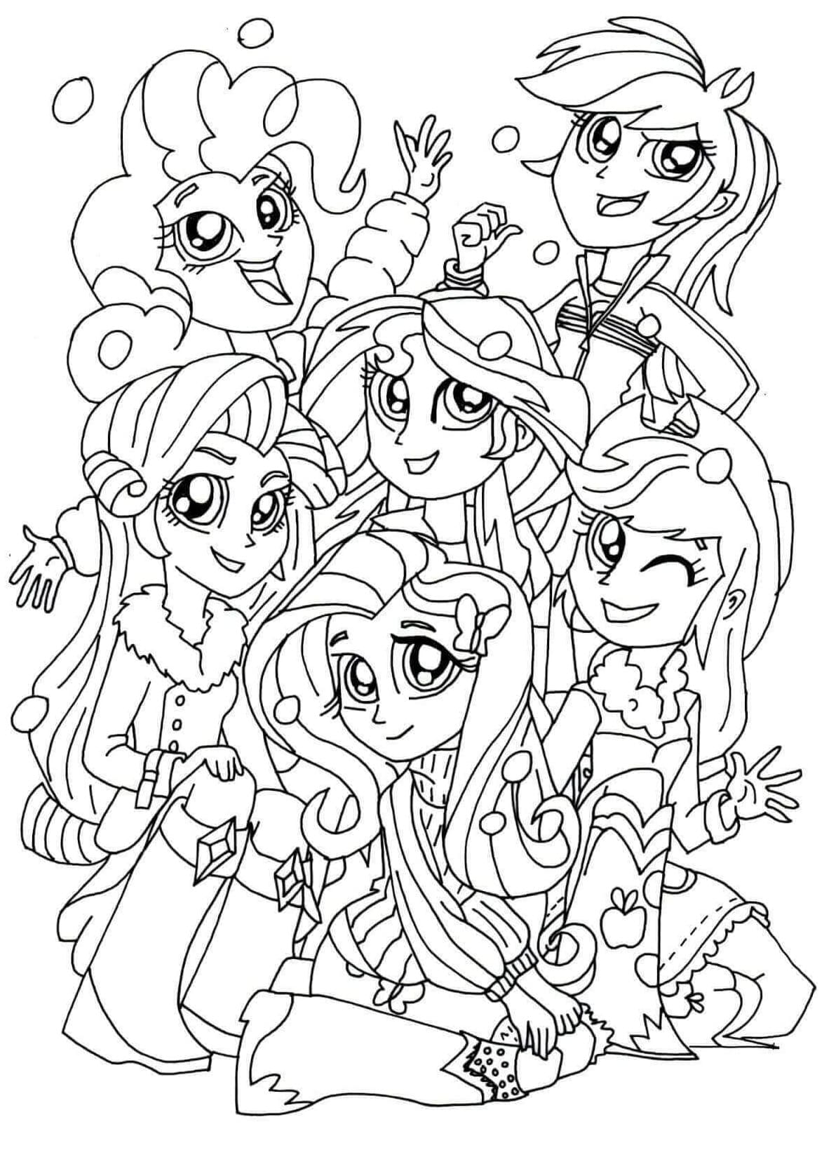 Equestria Girls Coloring Pages | 100 Pictures Free Printable