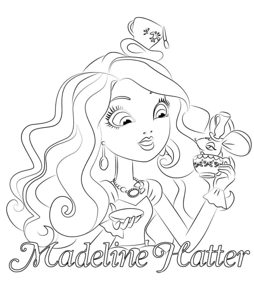 ever after high cerise hood coloring pages