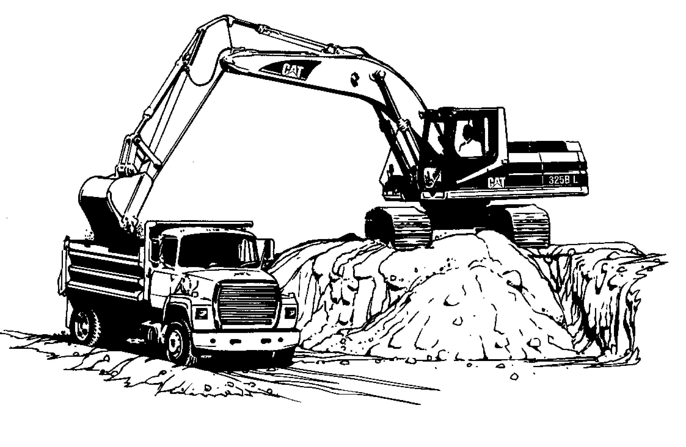 Excavator Coloring Pages | 100 Pictures Free Printable