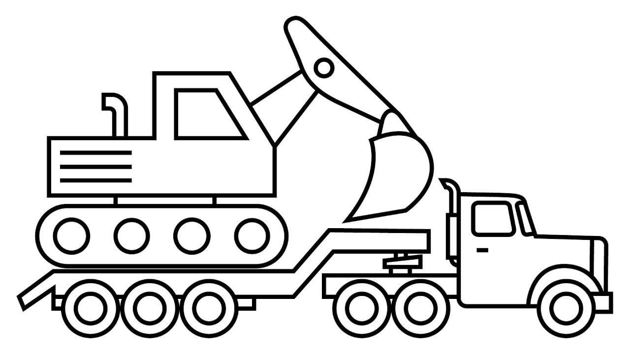 Excavator Coloring Pages | 100 Pictures Free Printable