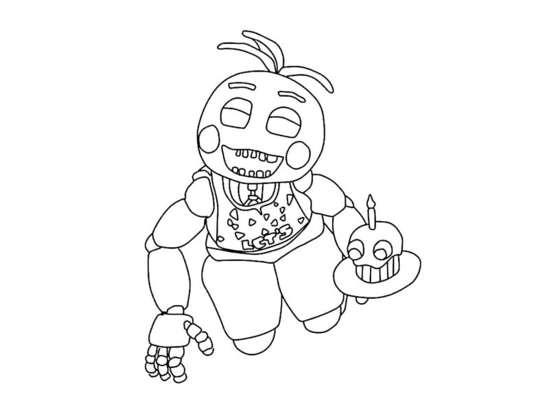 FNAF Chica Coloring Pages