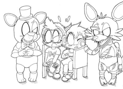 FNAF Foxy Coloring Pages