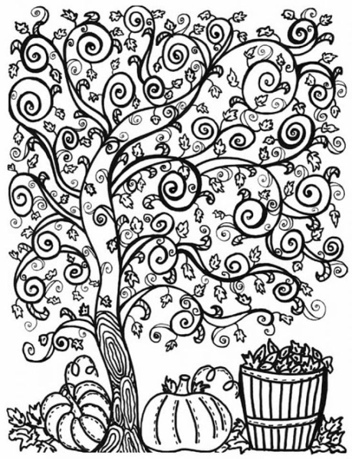 Fall Coloring Pages for Adults | 100 Pictures Free Printable