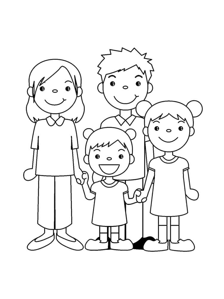 Dibujos de Familia para colorear - 100 imágenes para imprimir gratis